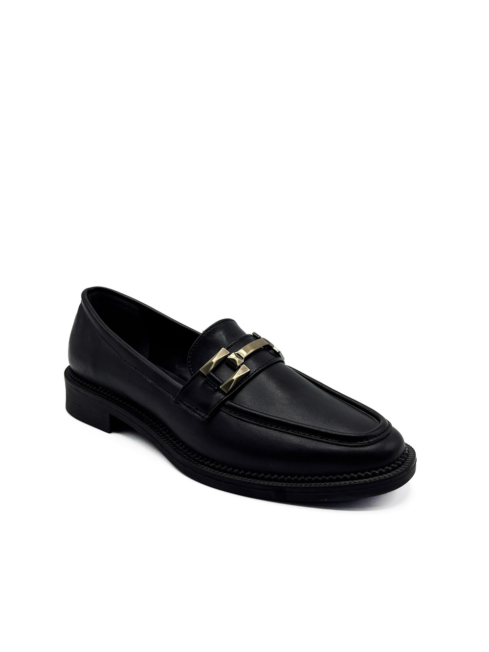 Pima Loafer Düz Toka Detaylı Siyah