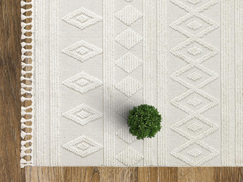 Max 1801 Beyaz İskandinav Halı