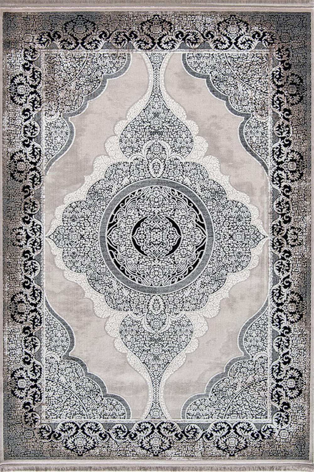 Miras 6804 Gri Siyah Halı
