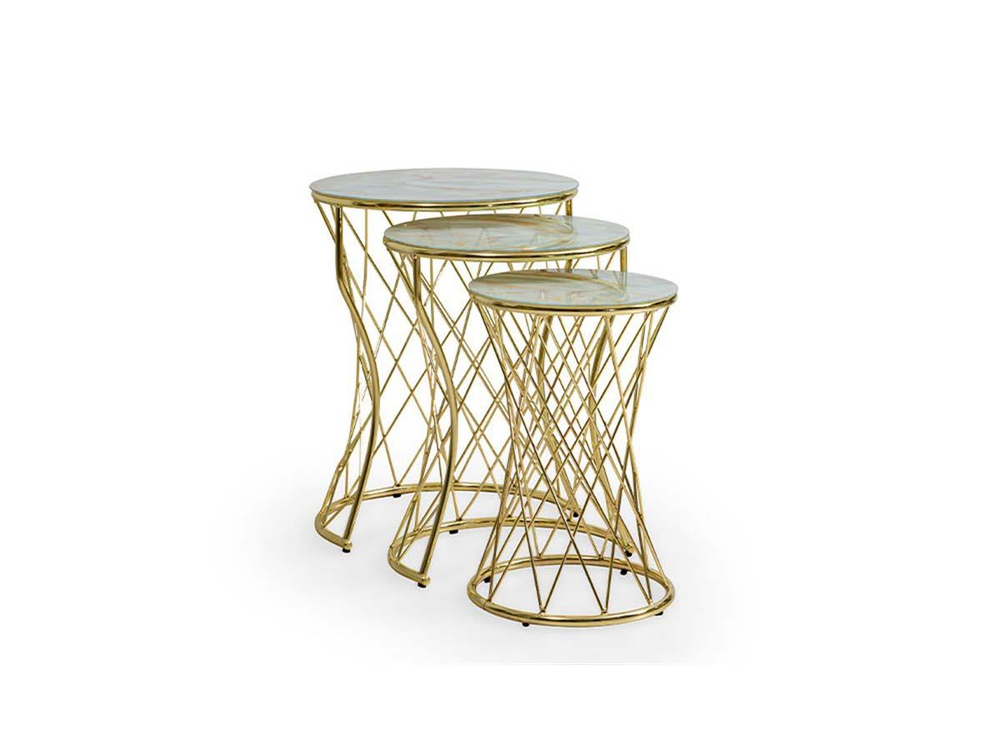 Nisan Sehpa-Golden Metal Zigon Sehpa