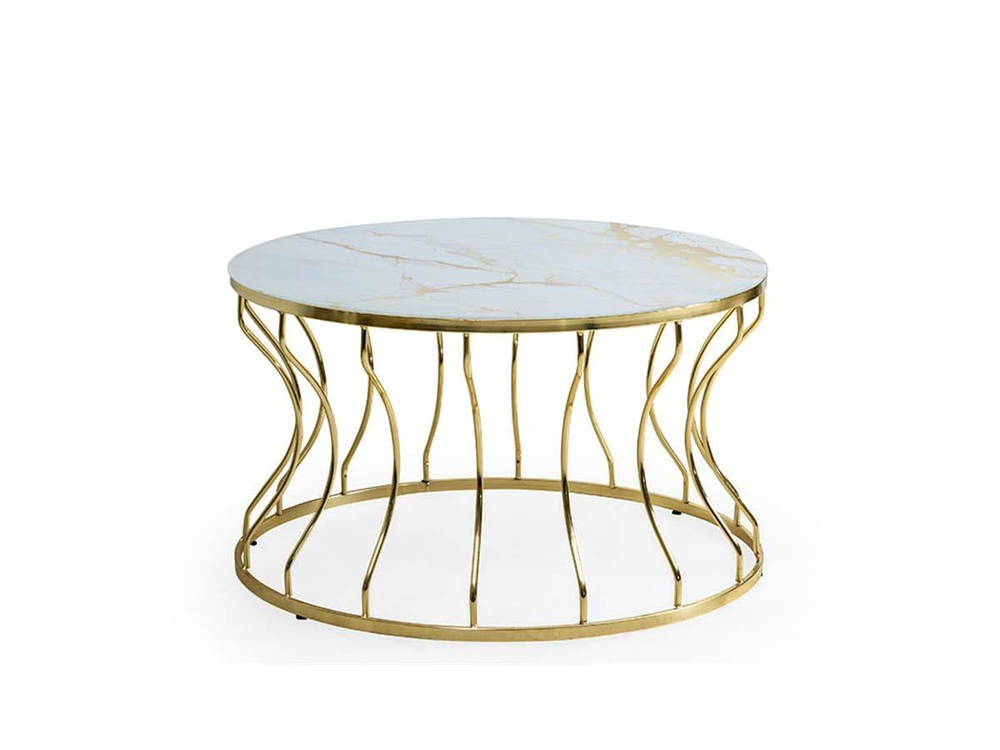 Nisan Sehpa-İnci Gold Metal Orta Sehpa