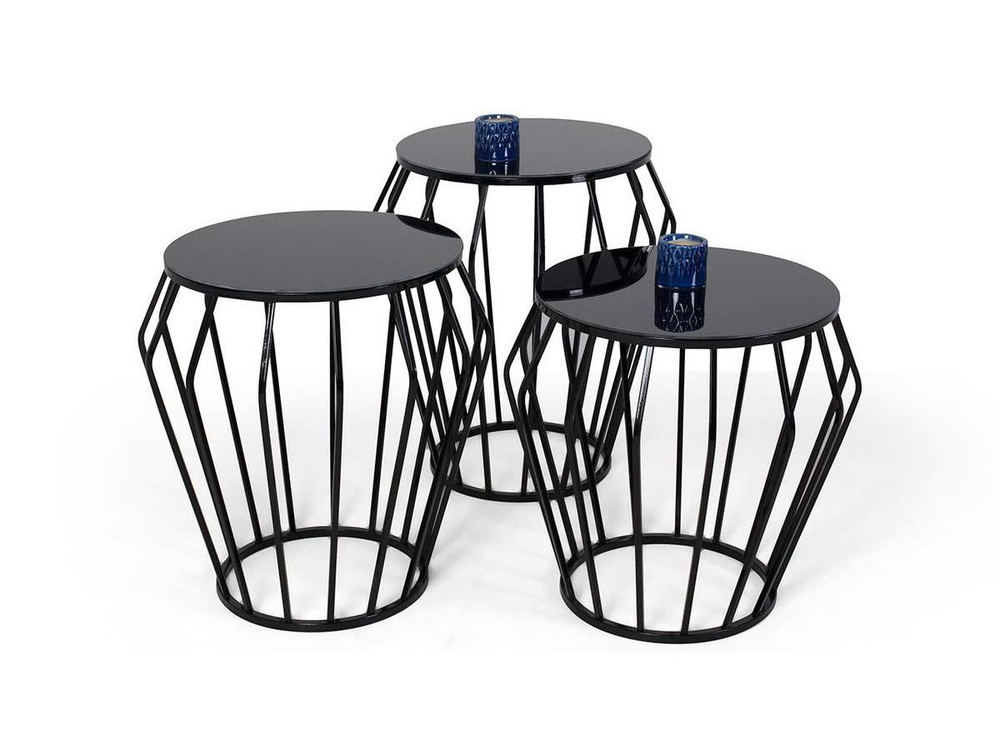 Nisan Sehpa-Paris Siyah Metal Zigon Sehpa