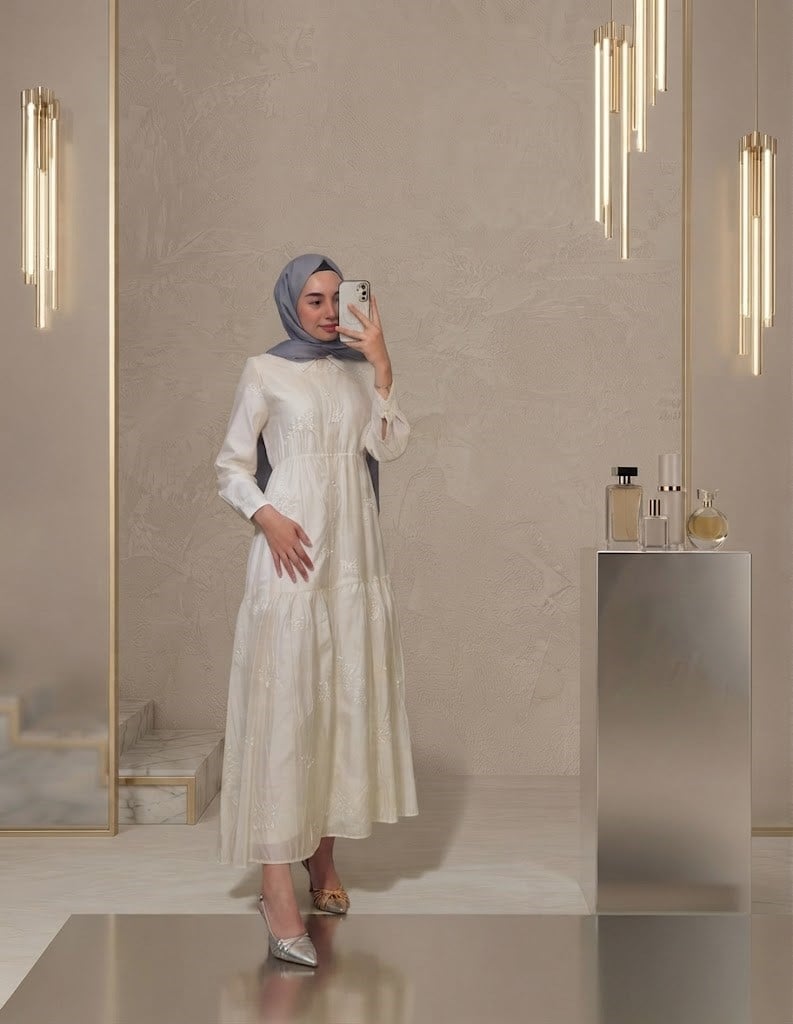 Ceremony PUL PAYET İŞLEMELİ İNCİ ELBİSE