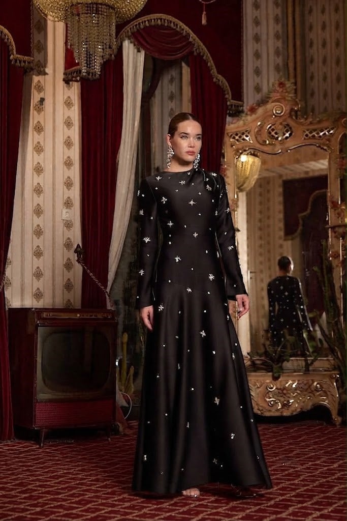 JAMİLA SARAH KREP ELİNA  DRESS ABİYE ELBİSE