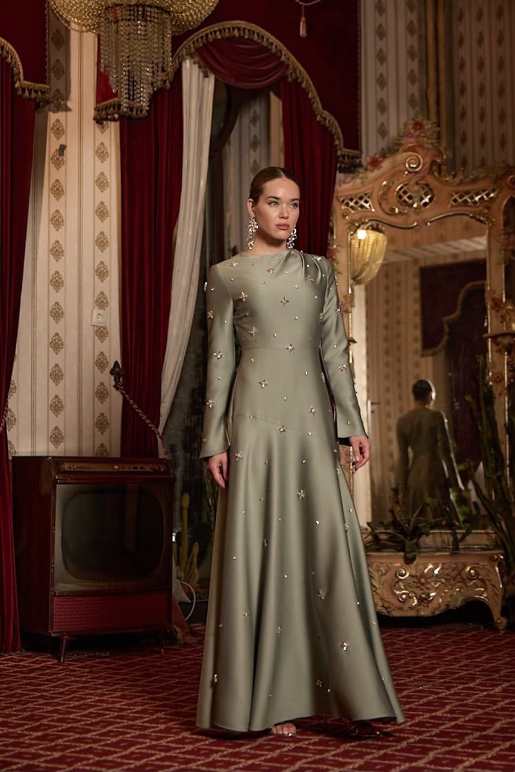 JAMİLA SARAH KREP ELİNA  DRESS ABİYE ELBİSE