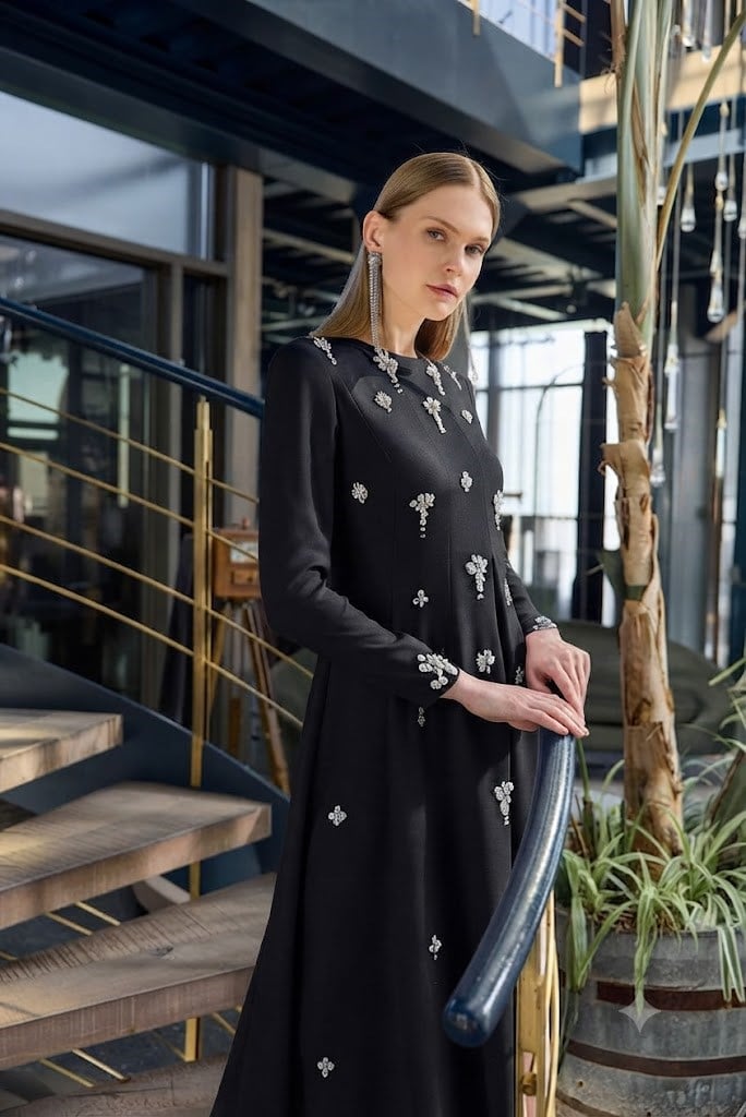JAMİLA SARAH KREP KARMEN DRESS ABİYE ELBİSE