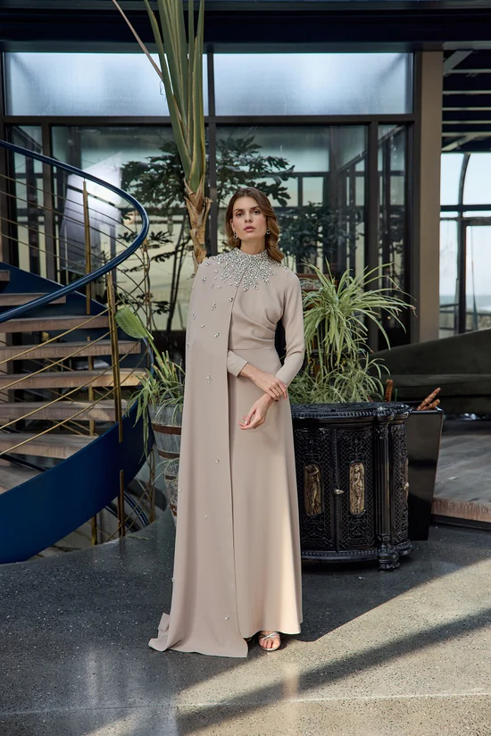 JAMİLA SARAH KREP ZELA DRESS ABİYE ELBİSE