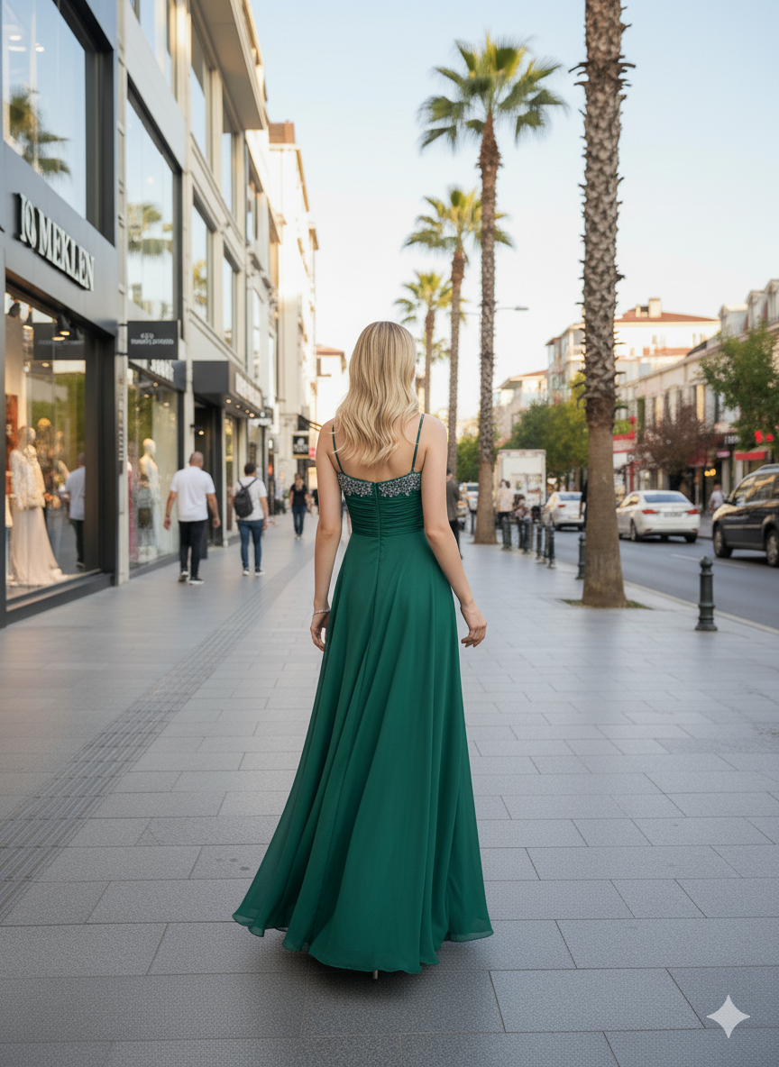 KATRE ŞİFON ABİYE ELBİSE
