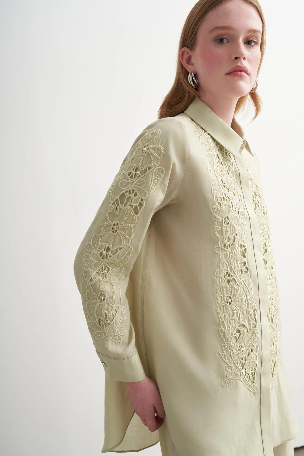 Merwe By Moodbasic KRİSTAL BONCUK İŞLEMELİ NAKIŞLI TAKIM