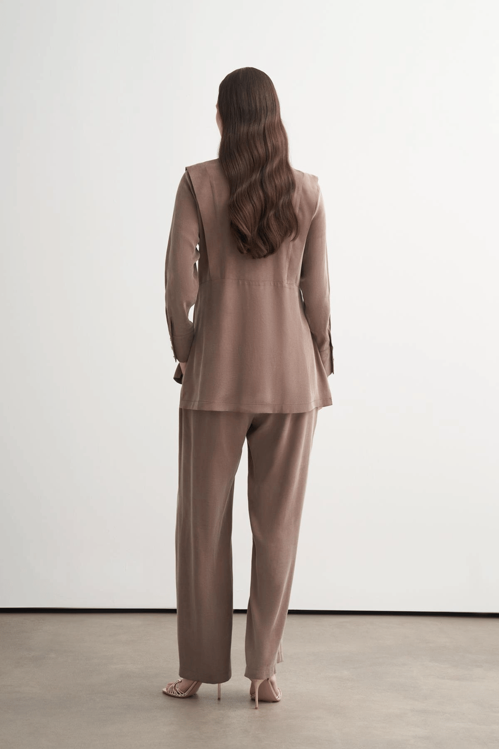 Merwe By Moodbasic YAKASI BONCUKLU PALAZZO PANTOLONLU TAKIM
