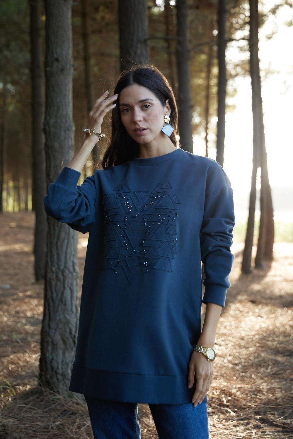 MOODBASIC NAKIŞLI TAŞLANMIŞ TEN CEL TUNİK