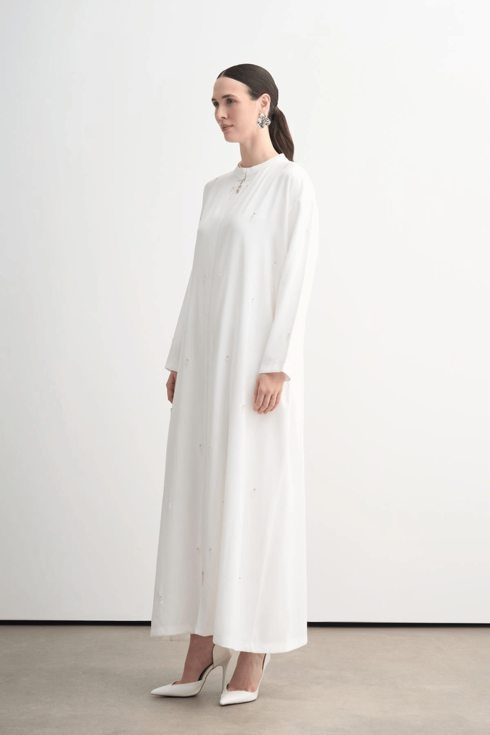MOODBASIC ORGANZE ÇİÇEK NAKIŞLI FERACE