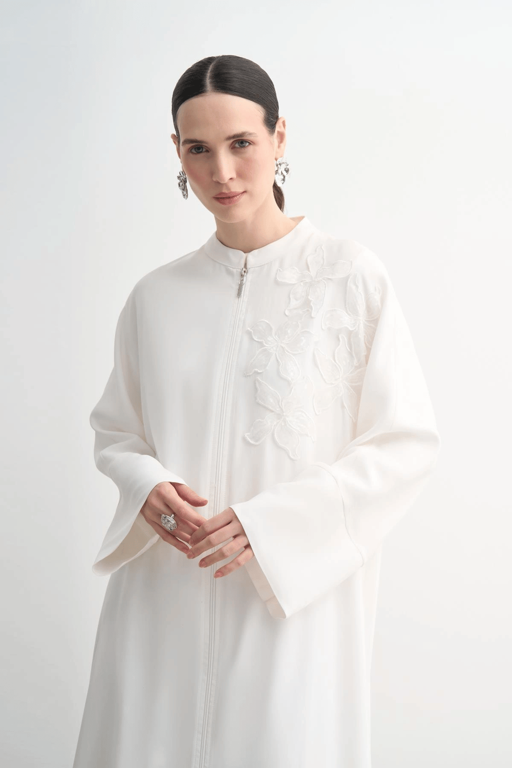 MOODBASIC ORGANZE ÇİÇEK NAKIŞLI FERACE