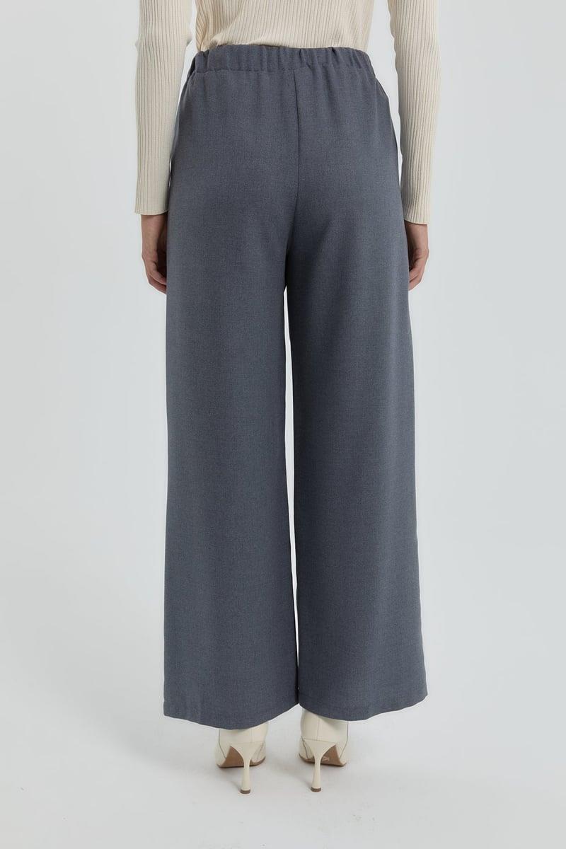 Nihan Beli Lastikli Bol Paça Pantolon