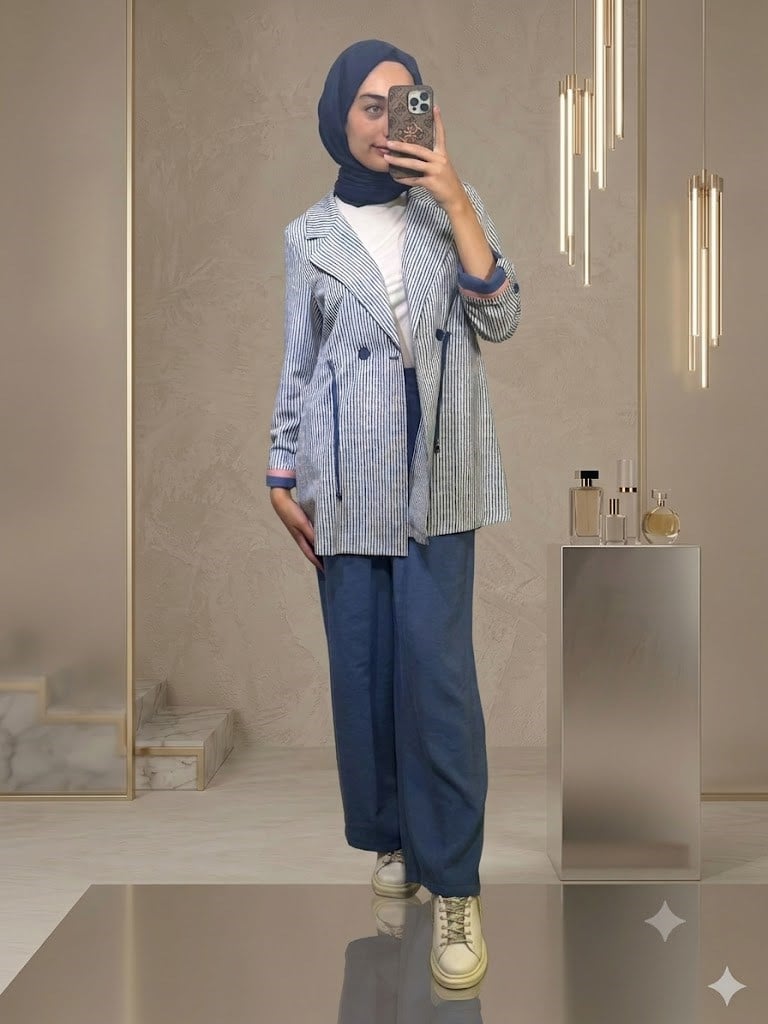 NİHAN Keten Pantolon Ceket Takım