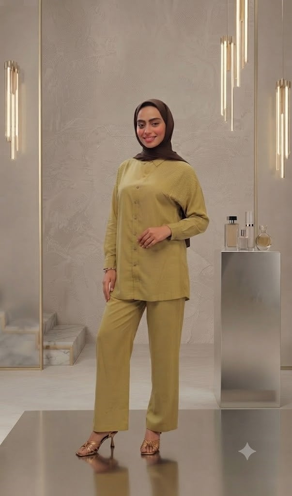 NİHAN NAKIŞ DETAYLI TENCEL TAKIM