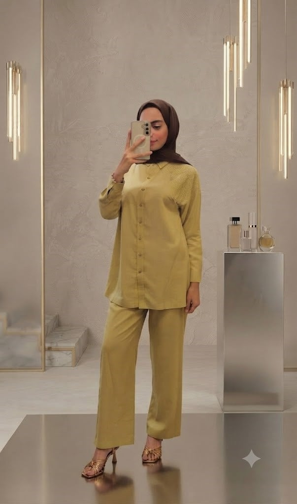 NİHAN NAKIŞ DETAYLI TENCEL TAKIM