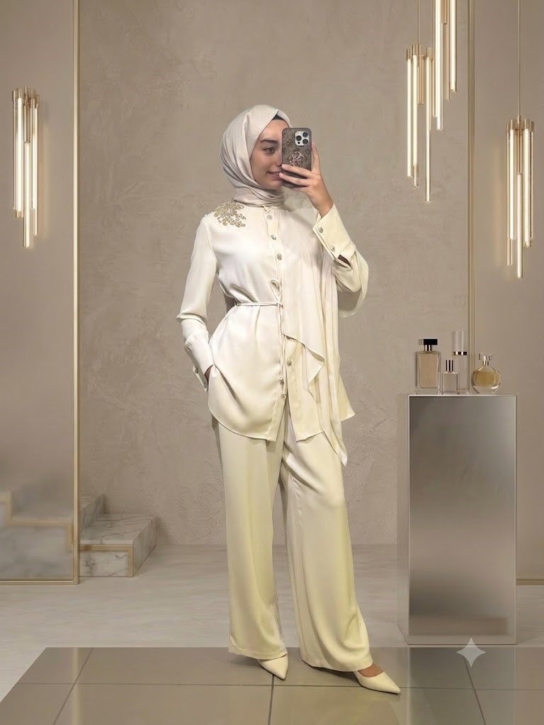 NURE İPEK VİEN ŞİFON TAKIM