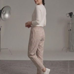 SEDNA Kendinden Desen İşlemeli Pantolon