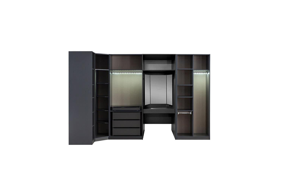 Daisi Köşe Dolap Takımı Antrasit