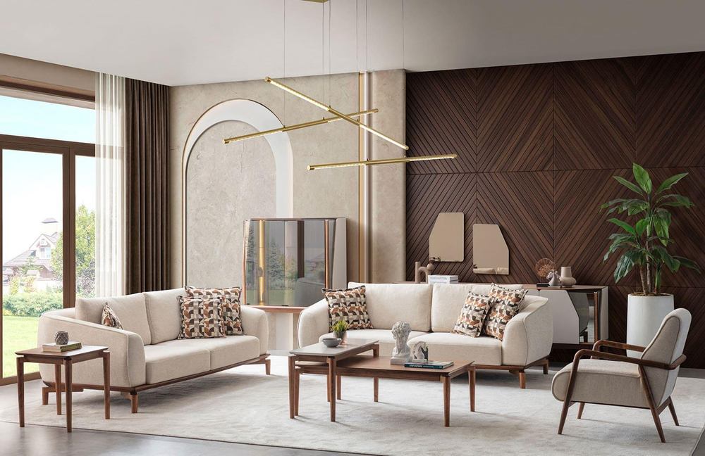 Ilgın Koltuk Takımı Krem