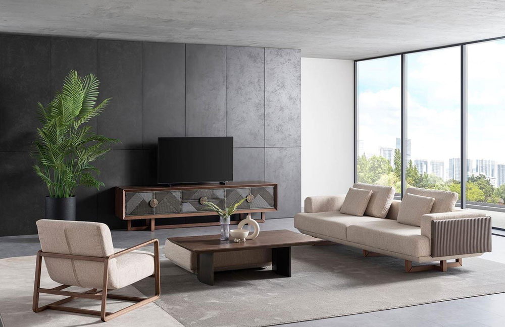 Lancelot Walnut Koltuk Takımı