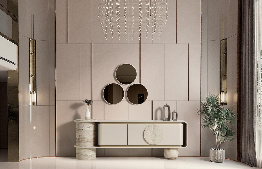 Land Traverten Konsol + Ayna