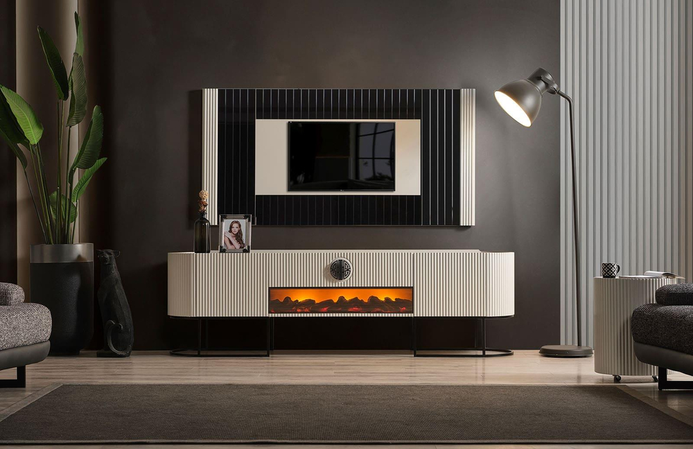 Morten Tv Ünitesi Ekru-Siyah