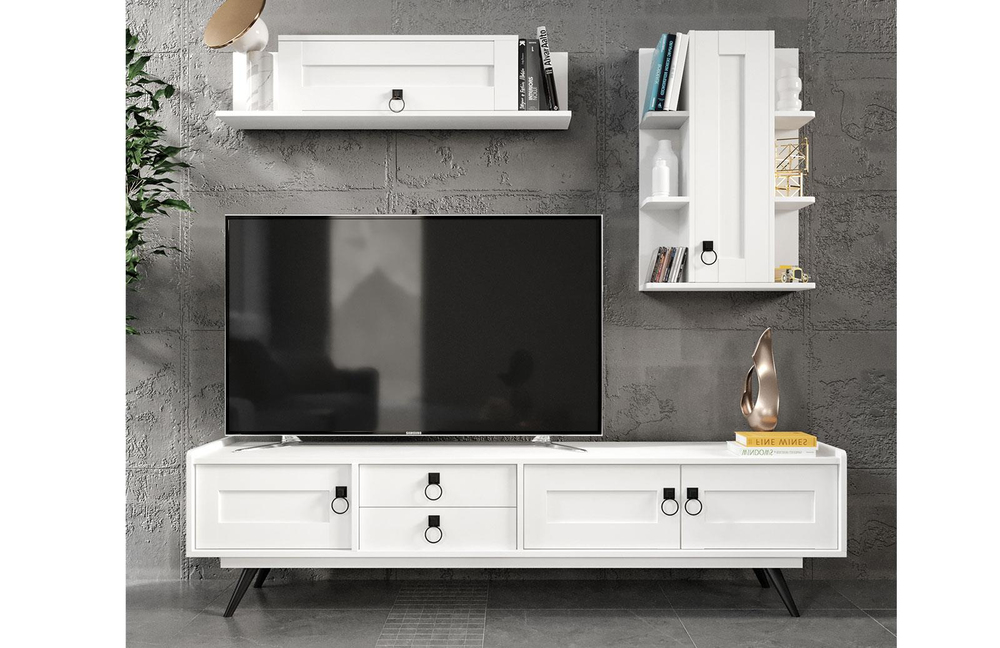 New Dobrev Tv Ünitesi Beyaz