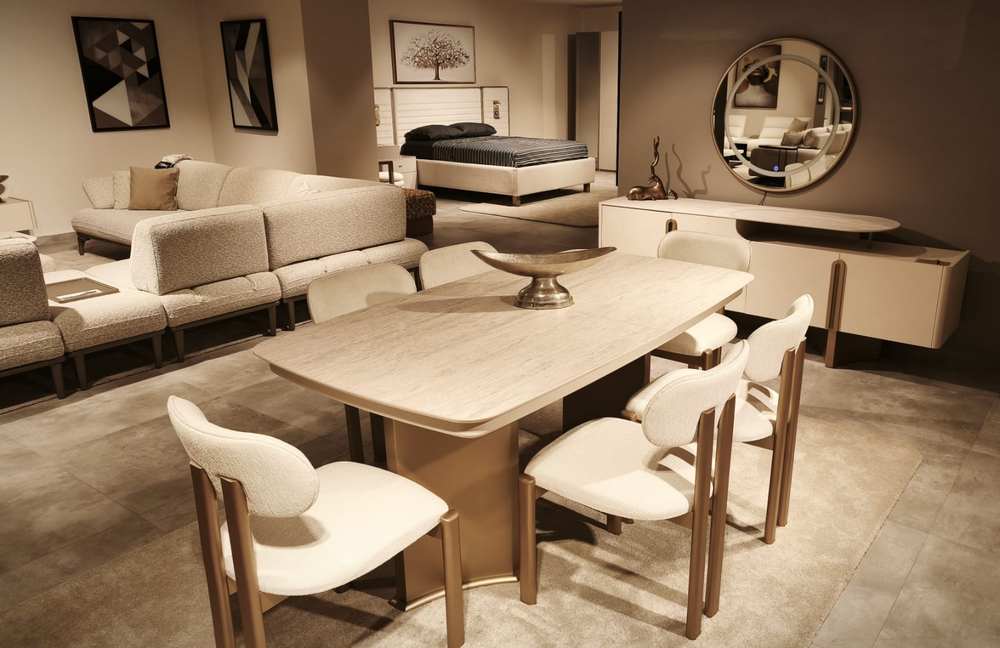 OUTLET-AVC-Chloe Yemek Odası Takımı + Tv Ünitesi + Orta Sehpa