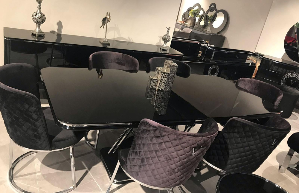 OUTLET - İMS - Velvet Yemek Odası Takımı + Tv Ünitesi + Büyük Orta Sehpa+ Küçük Orta Sehpa+ Yan Sehpa