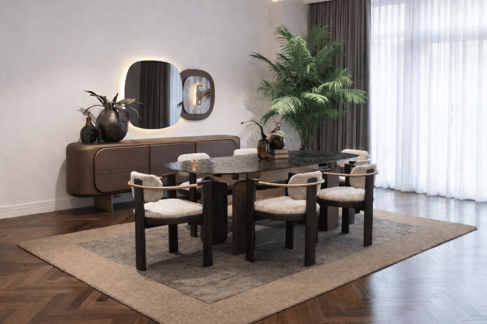 OUTLET-MDK3- Bodo Yemek + TV + İkili Orta + Yan + Puf Seti