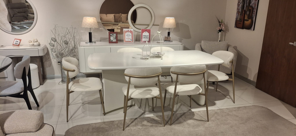 OUTLET-MODOKO 1-Adgin Yemek Odası Takımı+Orta Sehpa+Tv Ünitesi