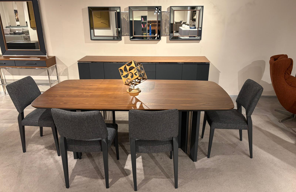 OUTLET-MSK2- Woods Yemek Odası + Tv Ünitesi + Orta Sehpa + C Sehpa + Yan Sehpa