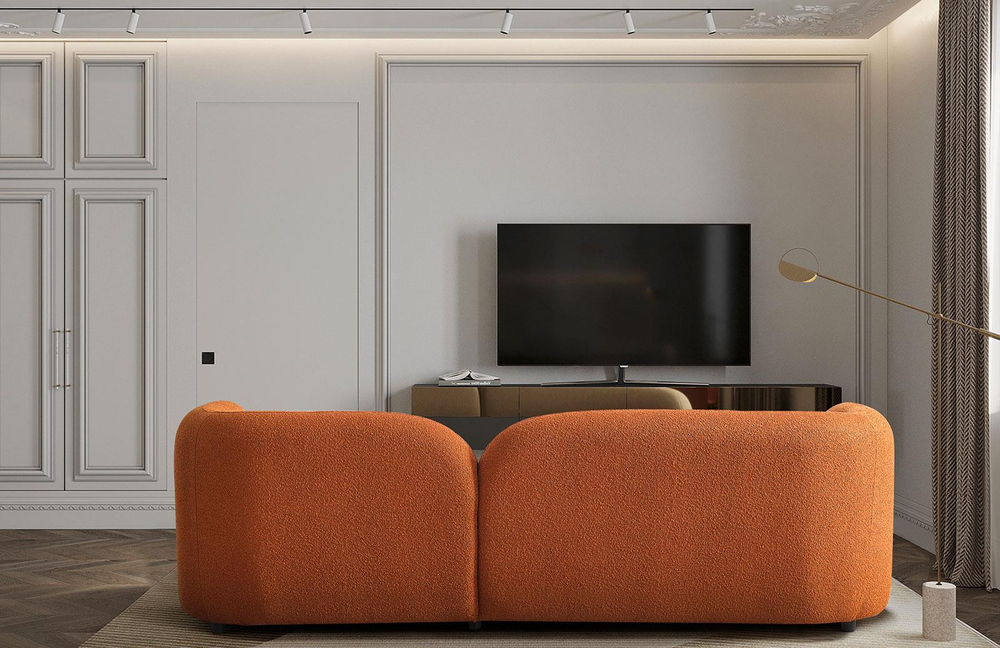 Rainey Teddy Üçlü Koltuk Orange