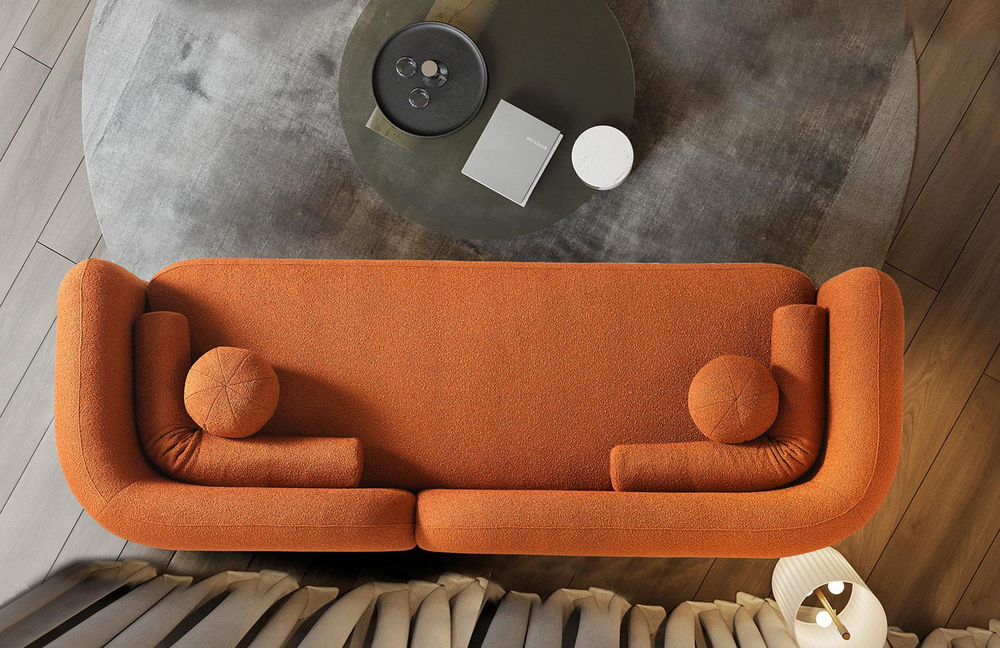 Rainey Teddy Üçlü Koltuk Orange