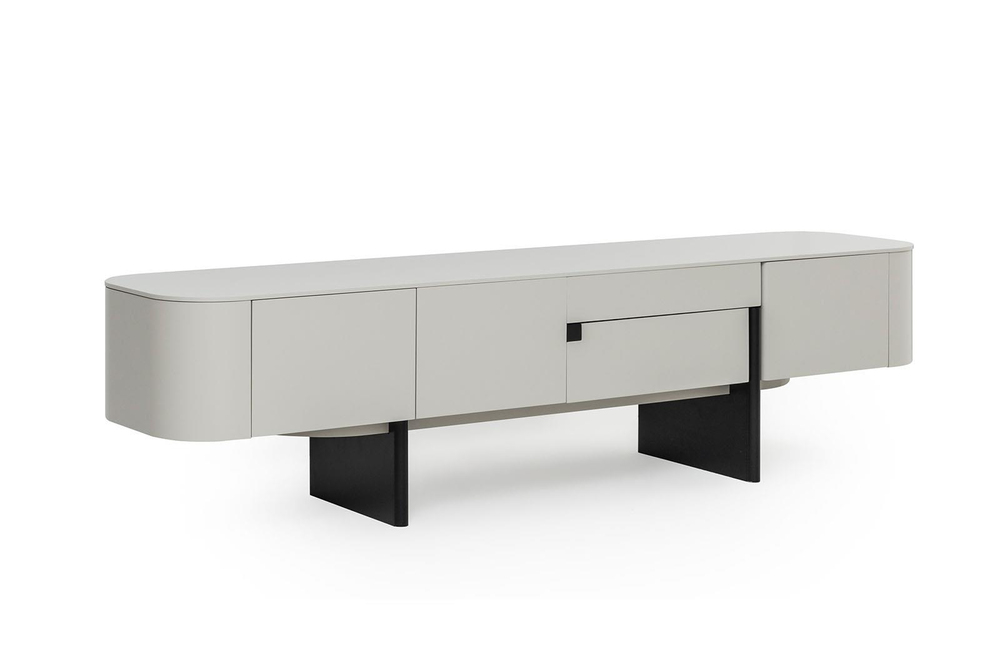 Riley Gri Tv Sehpası Porselen