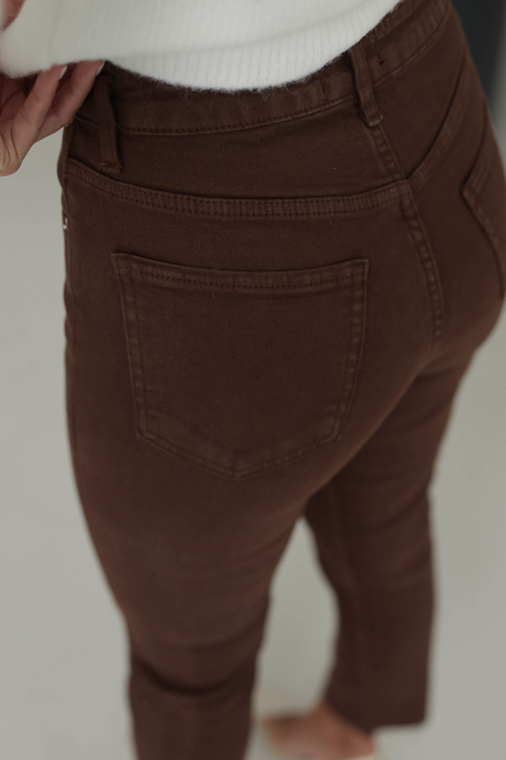 ZA Lazer Kesikli Boyfit Jean KAHVE