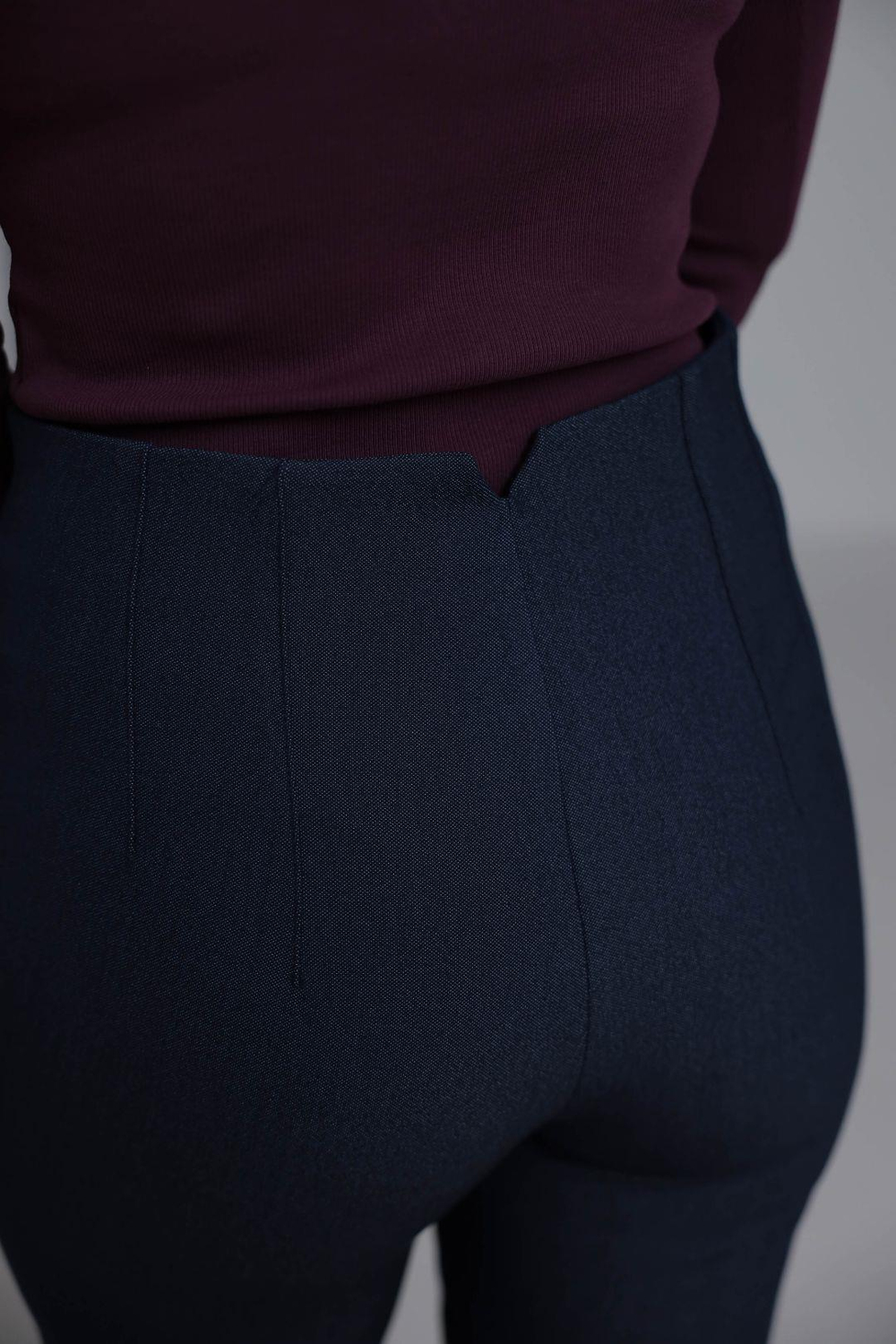U5113-K Önü Flotalı Kumaş Pantolon KIRÇILLI LACİVERT