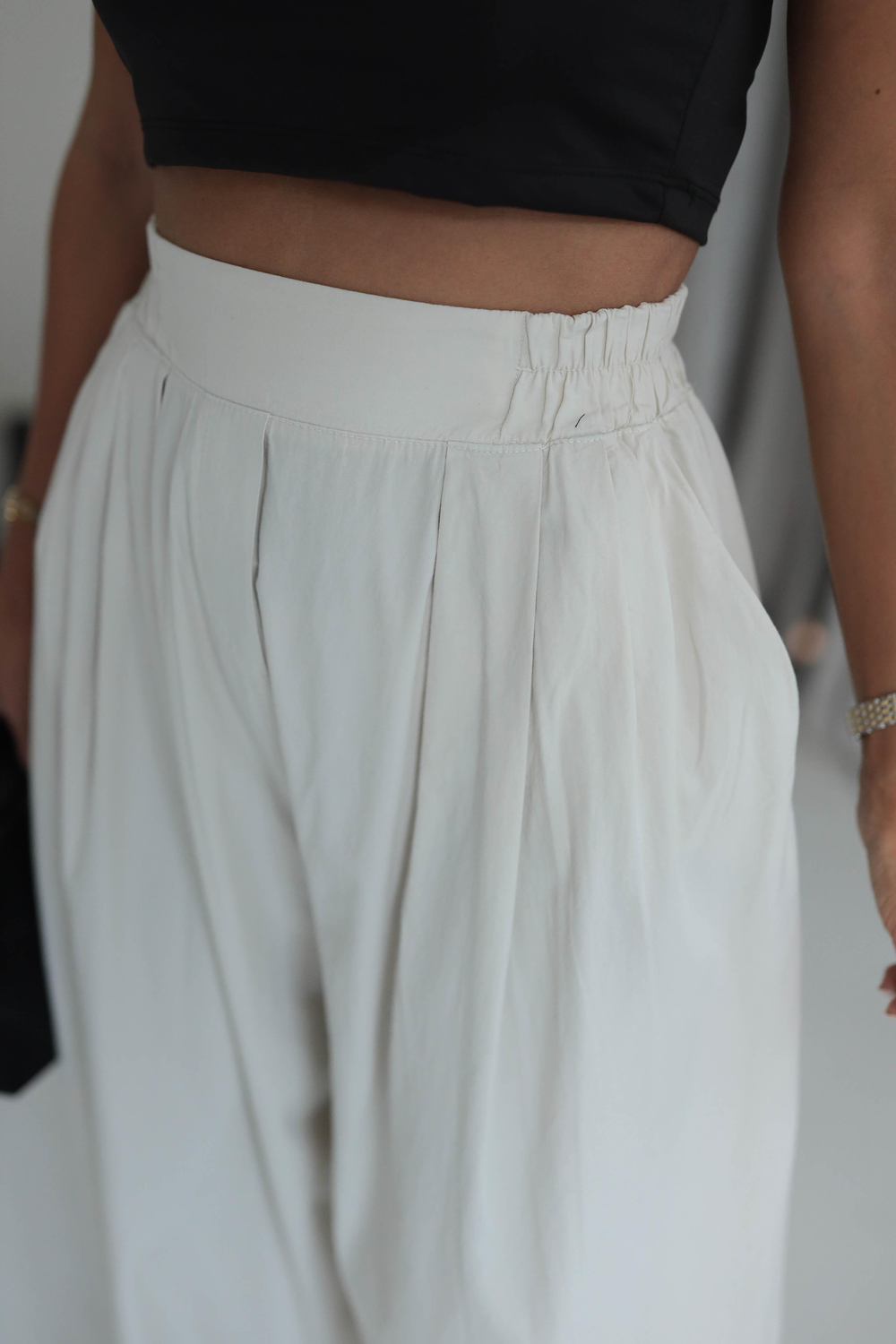 1518 Önden Pileli Salaş Pantalon TAŞ