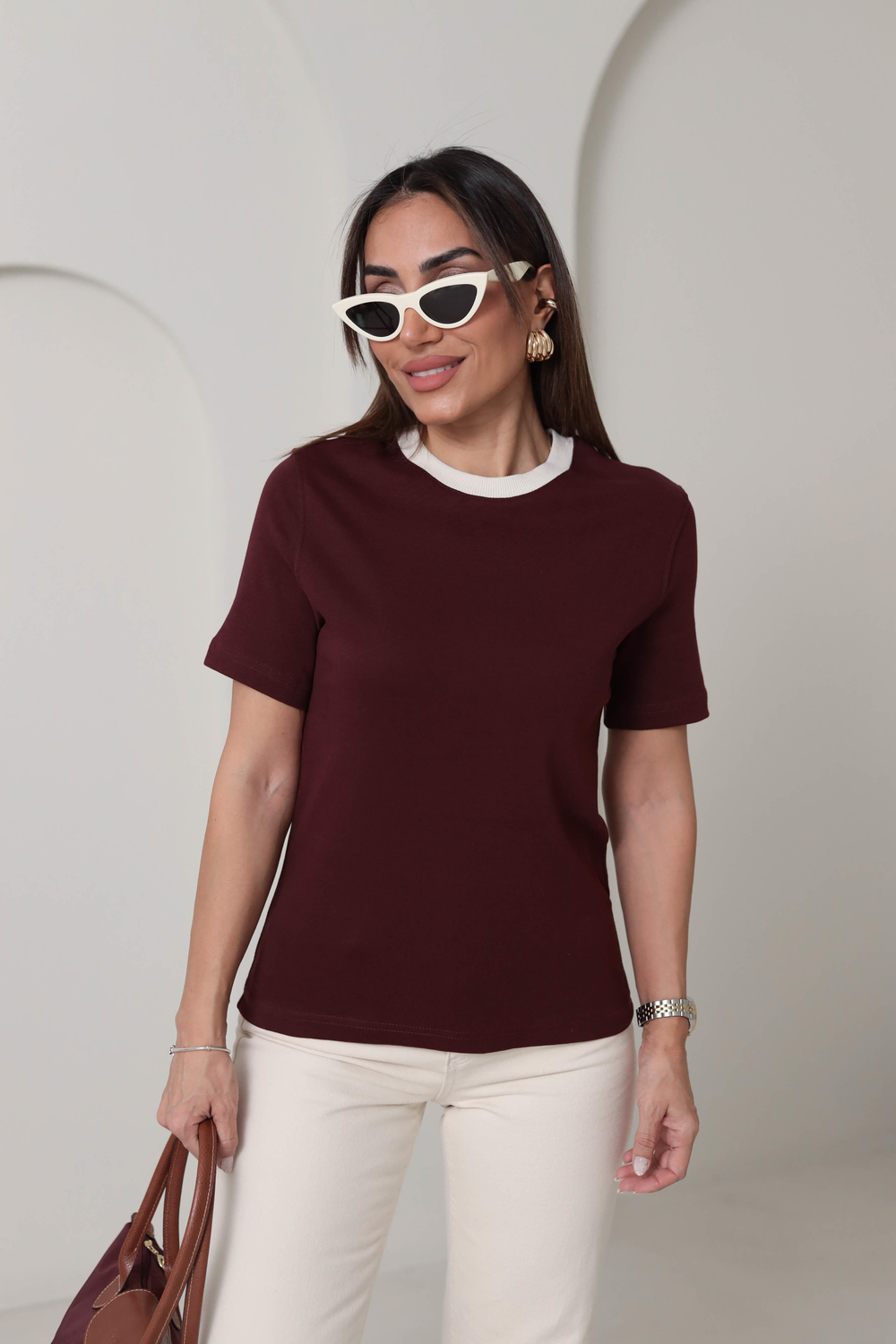 1069 Yaka Ribanalı Thisrt BORDO