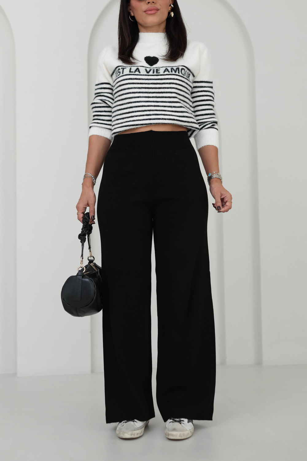 0076 Triko Pantolon SİYAH