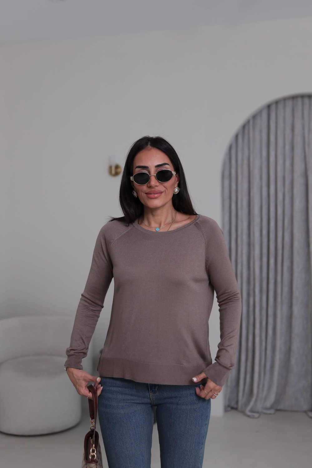 0536K İnce Mevsimlik Triko VİZON