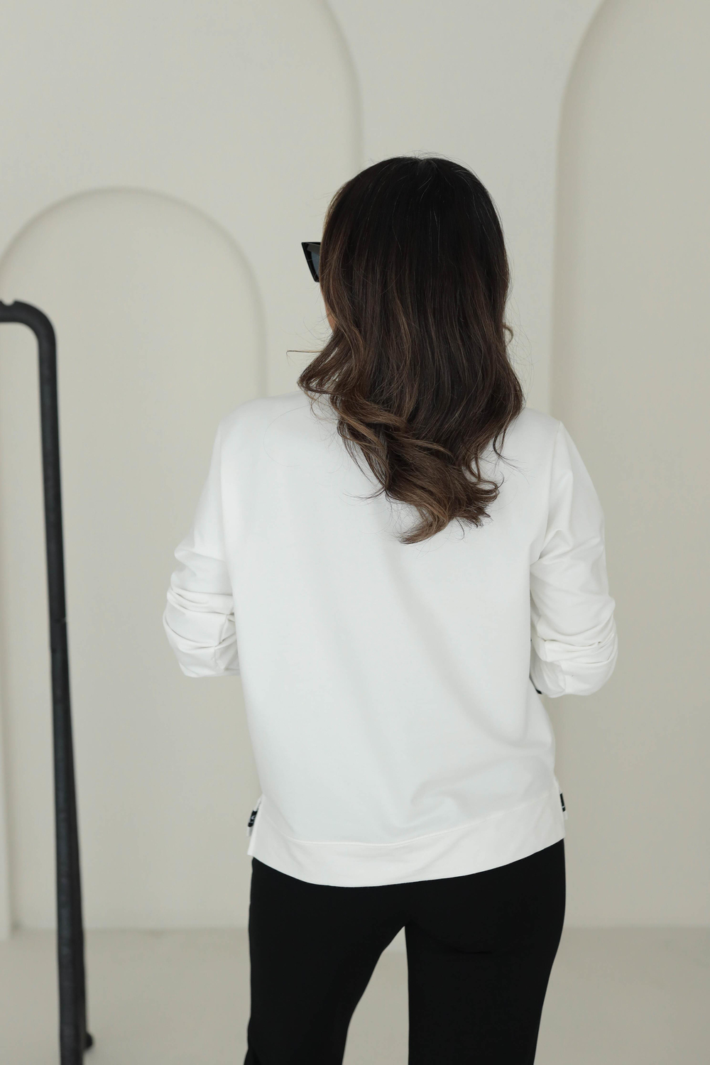 8982 Altı Yazı Şeritli Sweatshirt