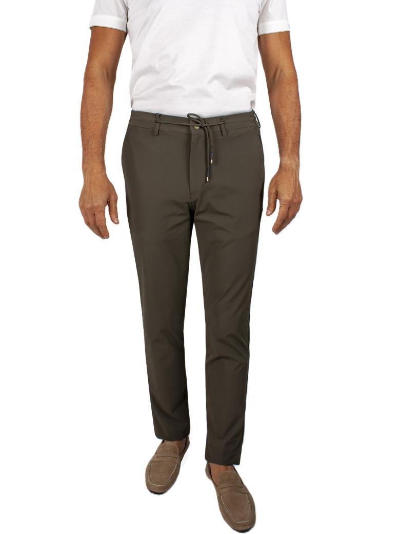 Regular Fit Belden Bağlamalı Haki Jogger Pantolon