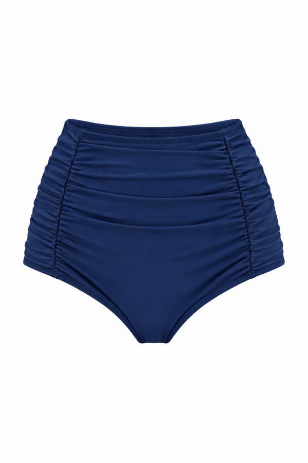 Starinci MayoBikini Altı Yüksek Bel Büzgülü Lacivert Polyamid | Starinci