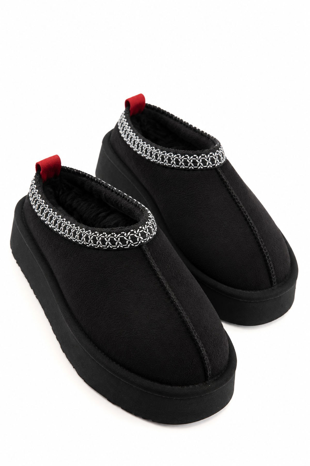 Aspen Kürklü Siyah Süet Kadın  Bootie 