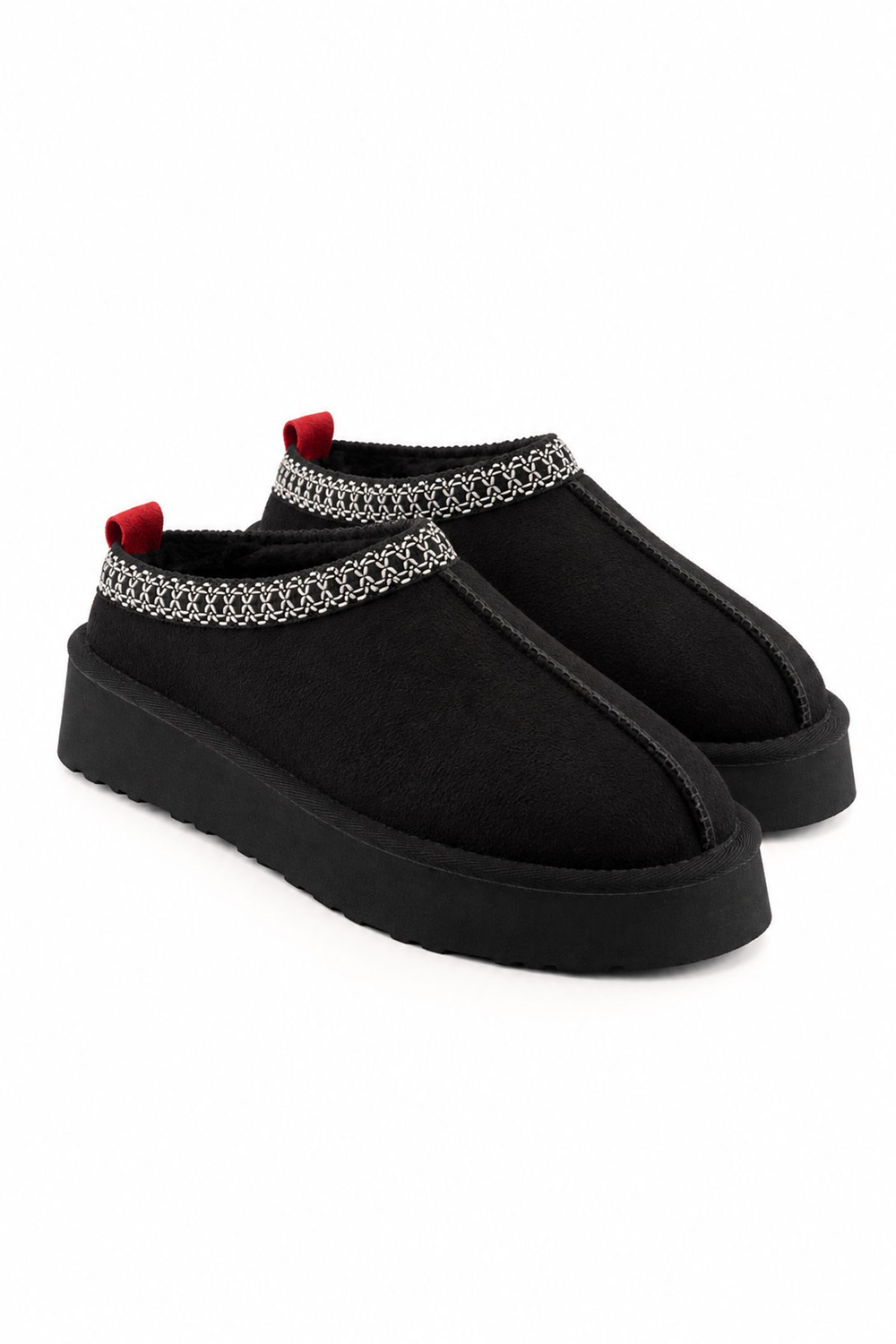 Aspen Kürklü Siyah Süet Kadın  Bootie 