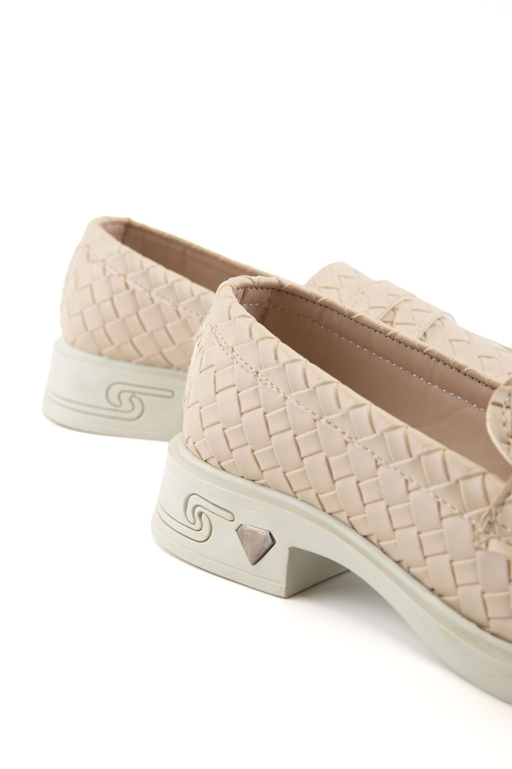 Briella Bej Örgü Dokulu Kadın Loafer