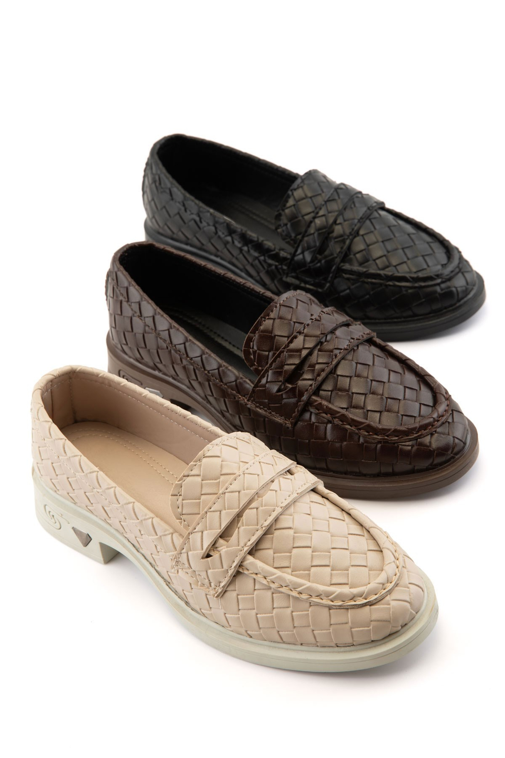 Briella Bej Örgü Dokulu Kadın Loafer